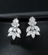 Aretes diamond leaf white