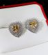 Aretes diamond heart yellow