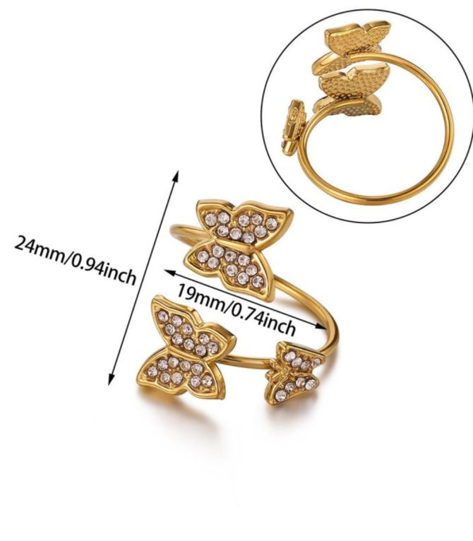 Anillo diamond butterfly