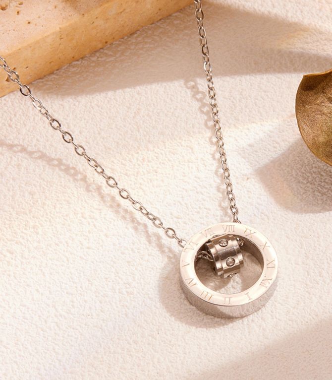 Collar plata romano con zirconias