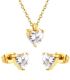 Collar set diamond heart