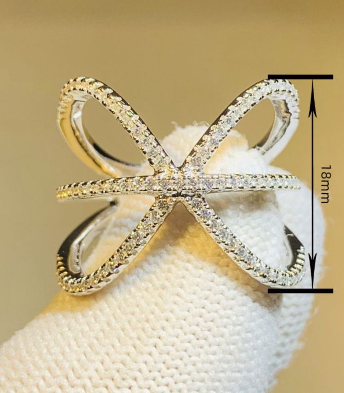 Anillo silver line 8