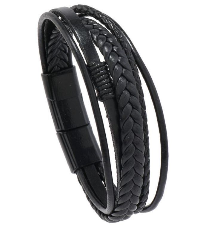 Brazalete black tejido multilayer