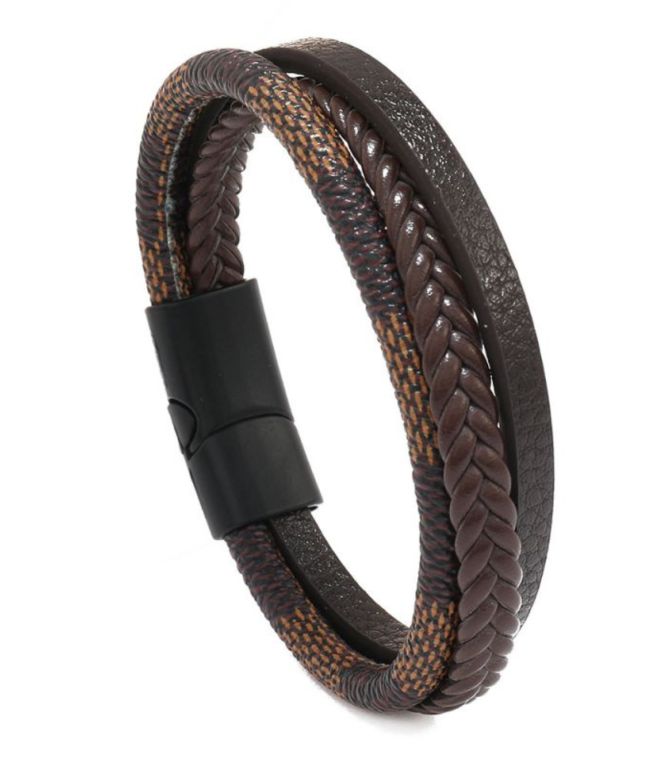 Brazalete brown multilayer