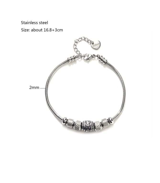 Brazalete silver beaded