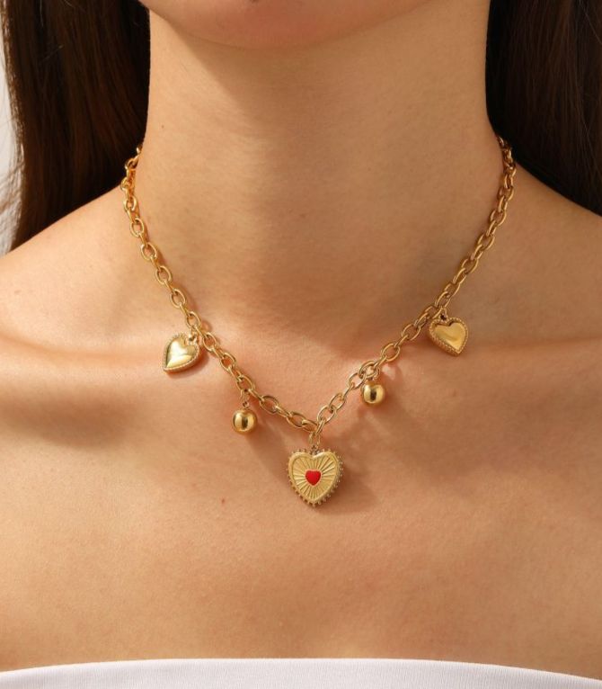 Collar corazones