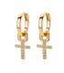 Aretes gold diamond round