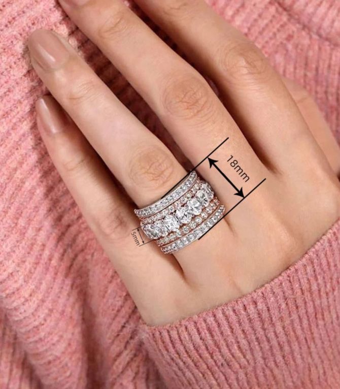 Anillo diamond bicolor 8