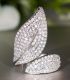 Anillo silver diamond leaf