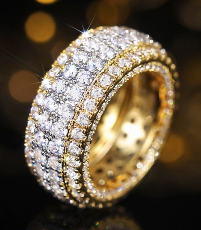 Anillo diamond two color 8