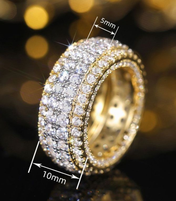 Anillo diamond two color 8