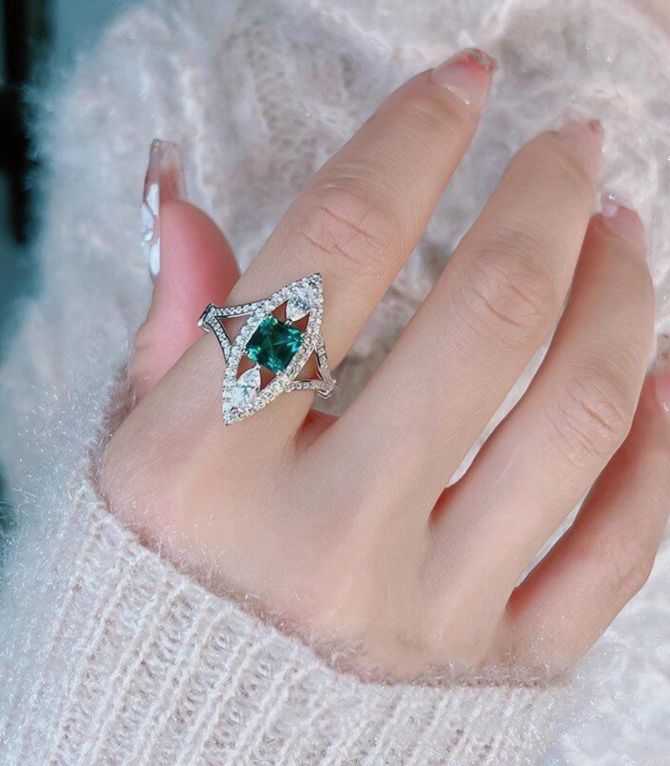 Anillo diamond green 8