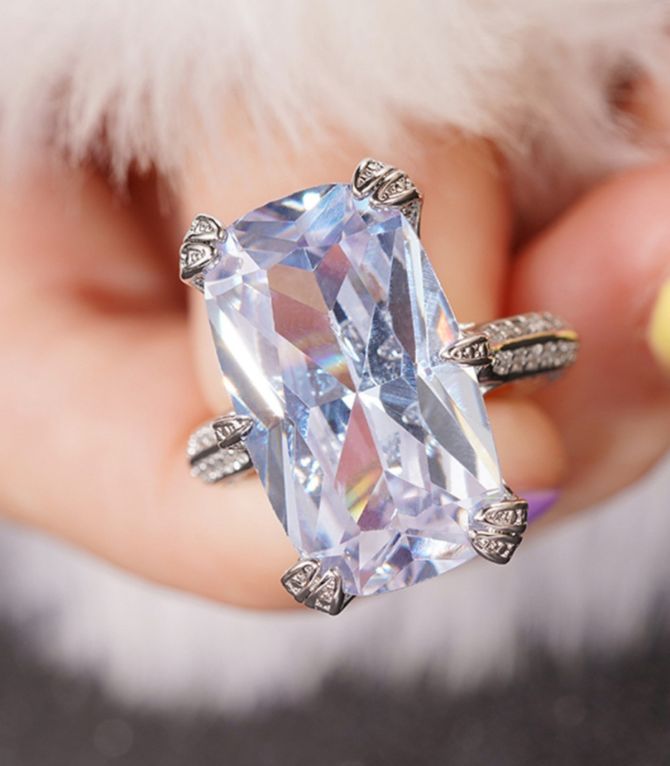 Anillo maxi diamond square