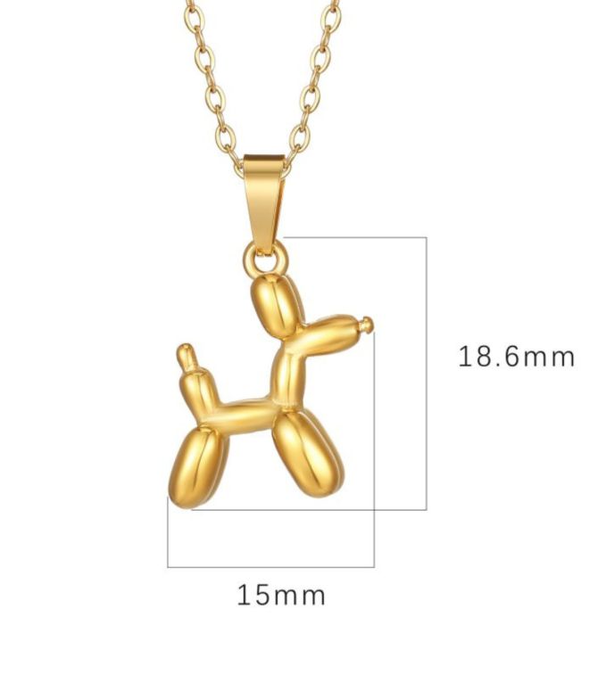 Collar gold balloon dog