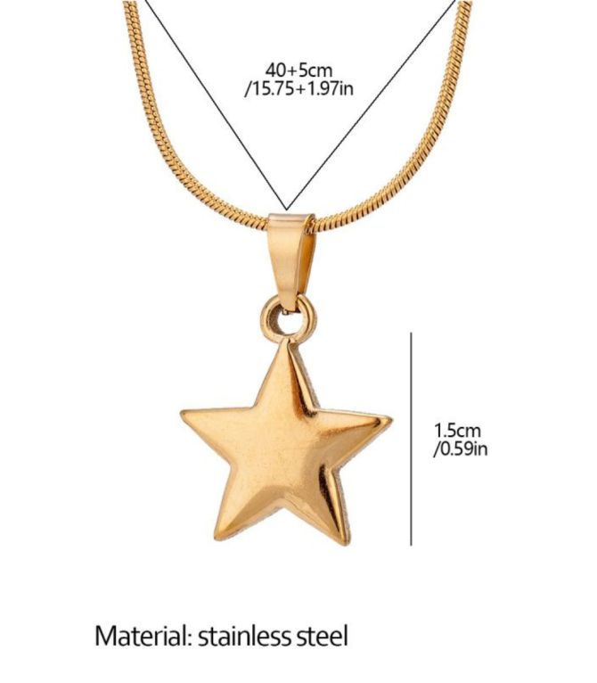 Collar estrella dorada