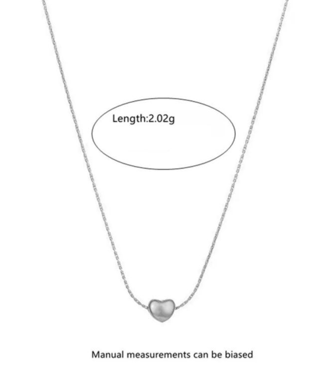 Collar plata con corazon