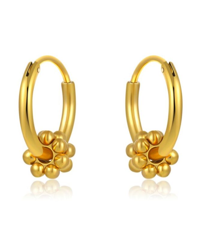 Aretes ear loops beaded