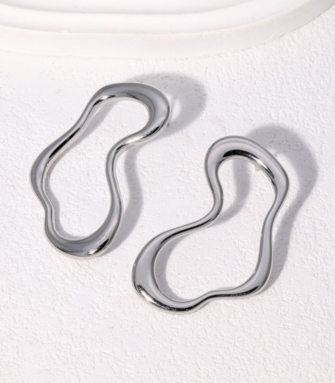 Aretes plata irregular