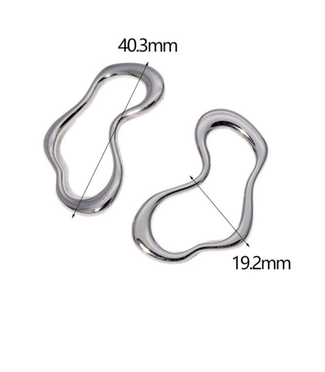 Aretes plata irregular