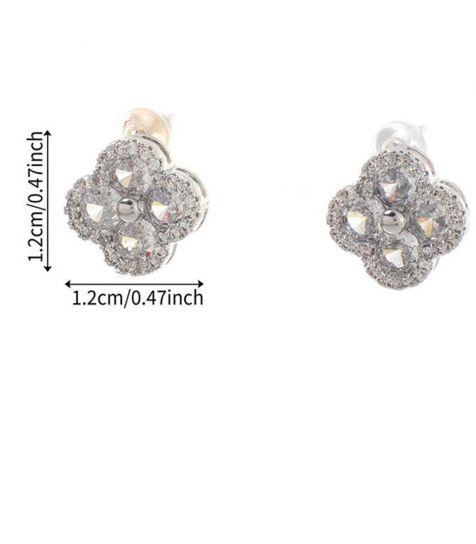 Aretes clover plata