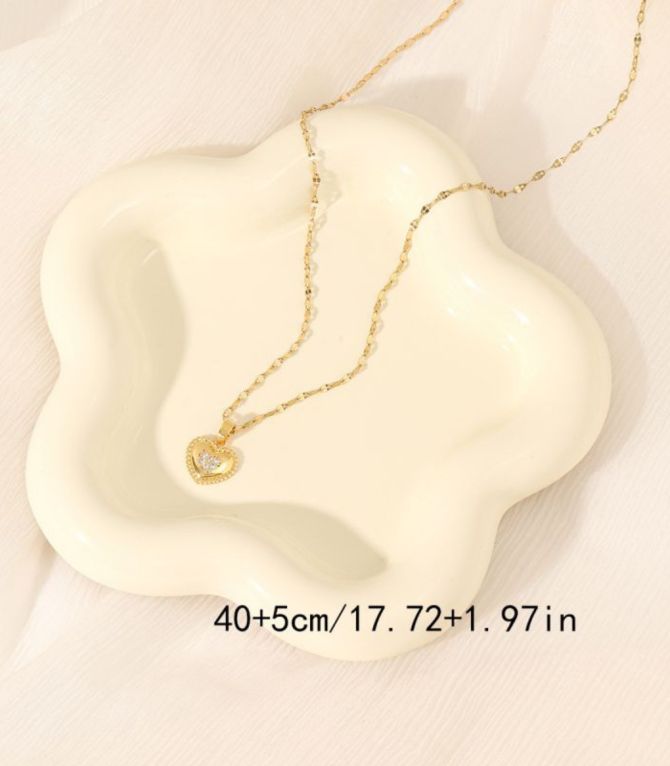 Collar diamond heart