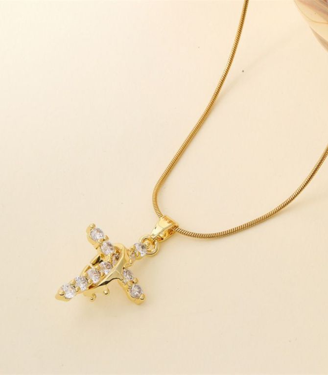 Collar diamond encrusted cross