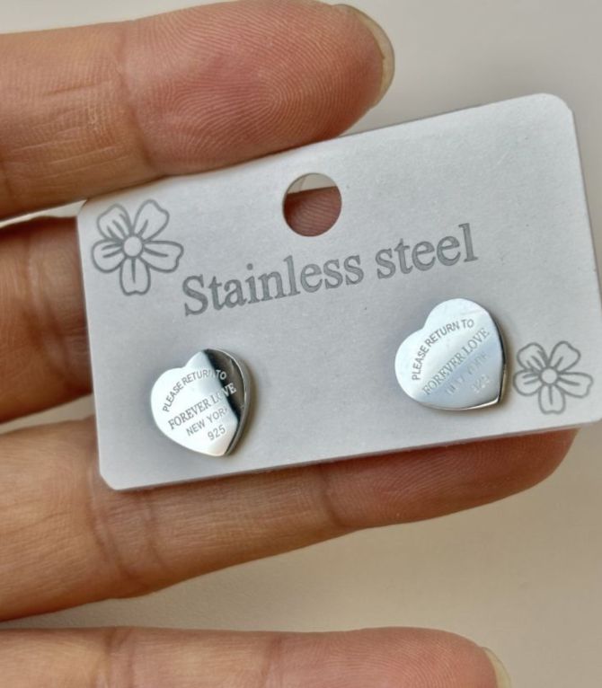 Aretes silver forever love