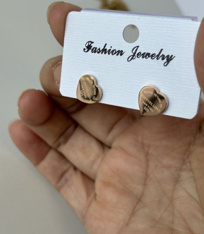 Aretes rose gold forever love