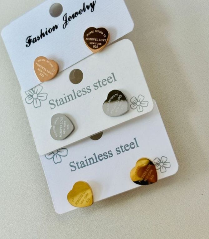 Aretes rose gold forever love