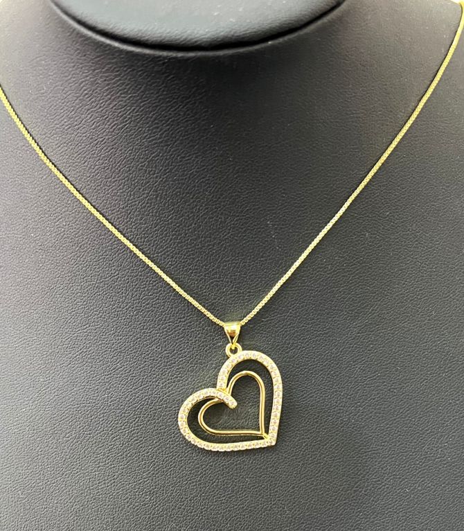 Collar diamond heart