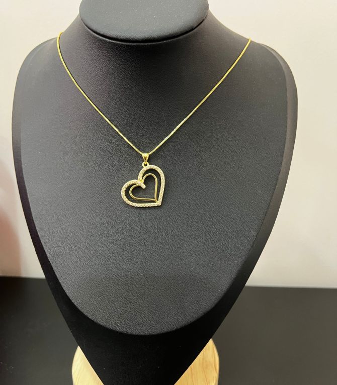 Collar diamond heart