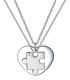 Collar doble corazón rompecabezas