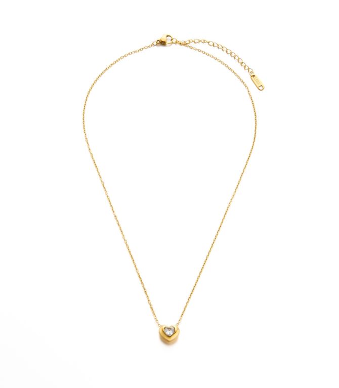 Collar heart diamond white