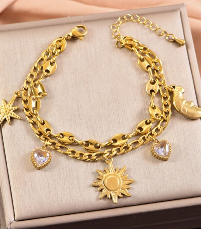 Brazalete sol estrella luna