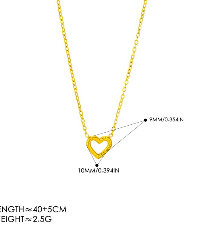 Collar corazón dorado