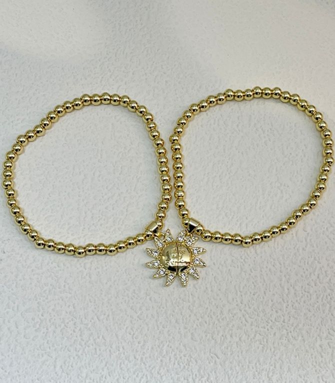 Par de brazaletes magnéticos zirc