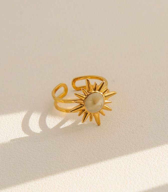 Anillo abierto sol