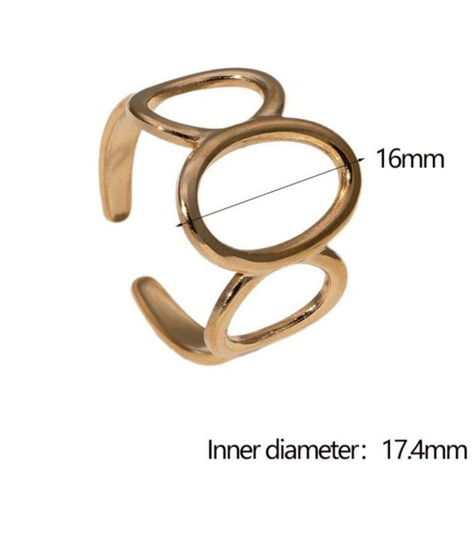 Anillo dorado openwork