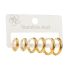 Aretes argollas set dorado