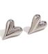 Aretes plata corazón