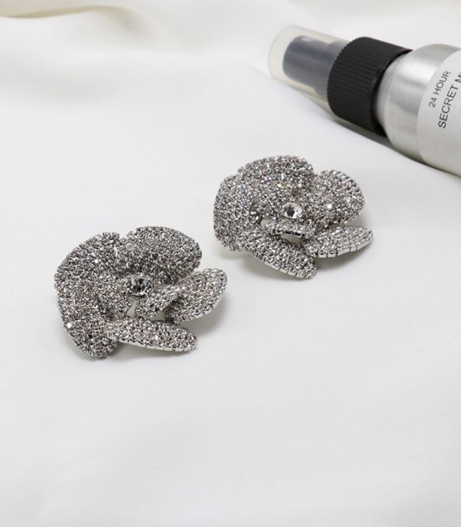 Aretes maxi diamond flower