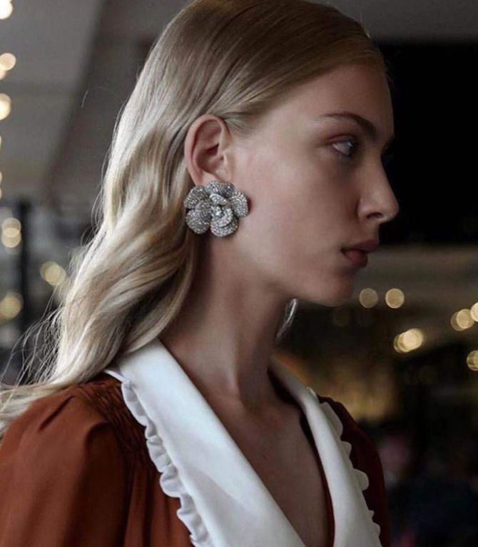 Aretes maxi diamond flower