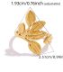 Anillo hojas dorado