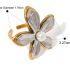 Anillo flor bicolor