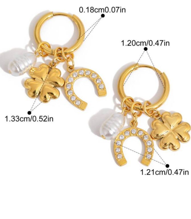 Aretes diamond horseshoe clover