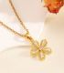 Collar gold diamond flower