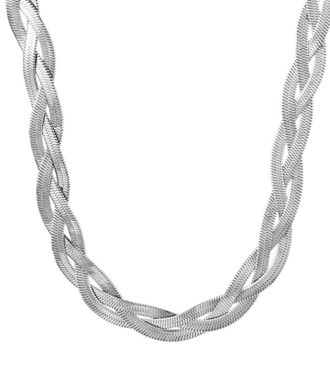 Collar silver twisted
