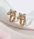 Aretes flor con zirconias