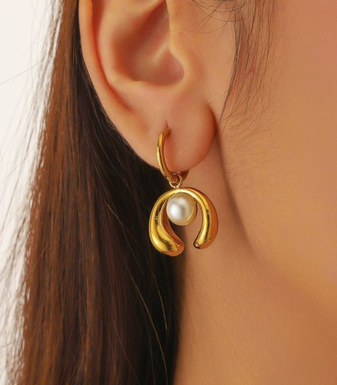 Aretes con perlas