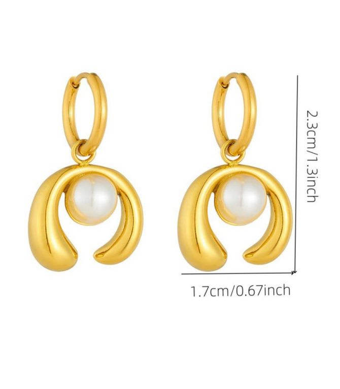 Aretes con perlas